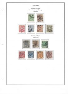 Late 19th Century German Stamps