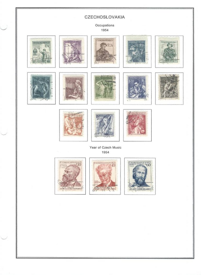 Read more about the article Steiner Stamp Album Pages Czechoslovakia 1959 Pg36